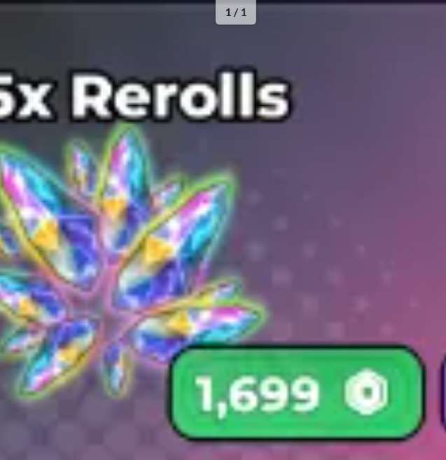 25x Reroll【1699R】