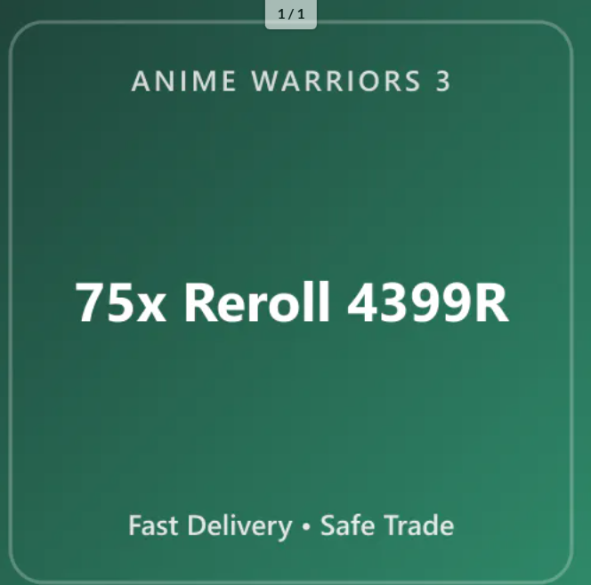 75x Reroll【4399R】