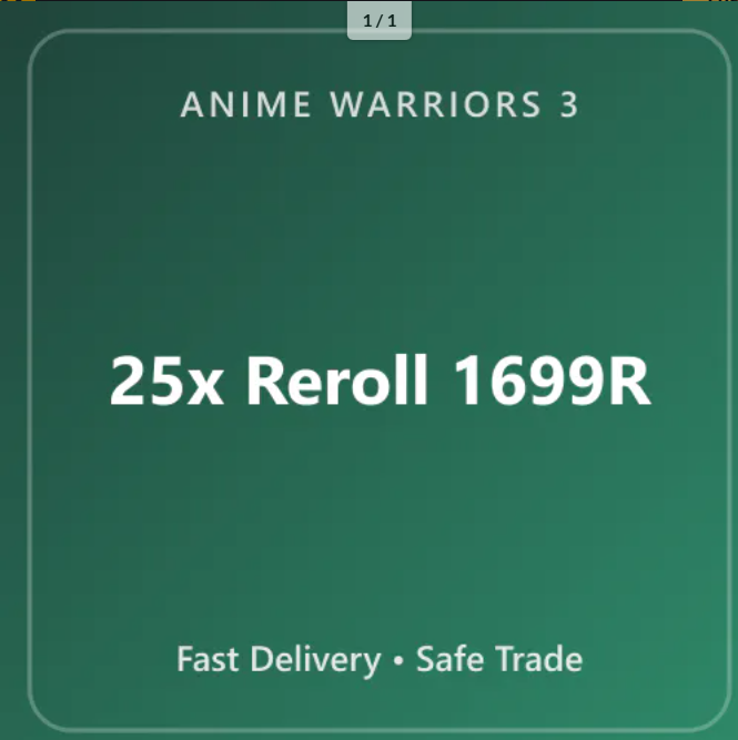 25x Reroll【1699R】