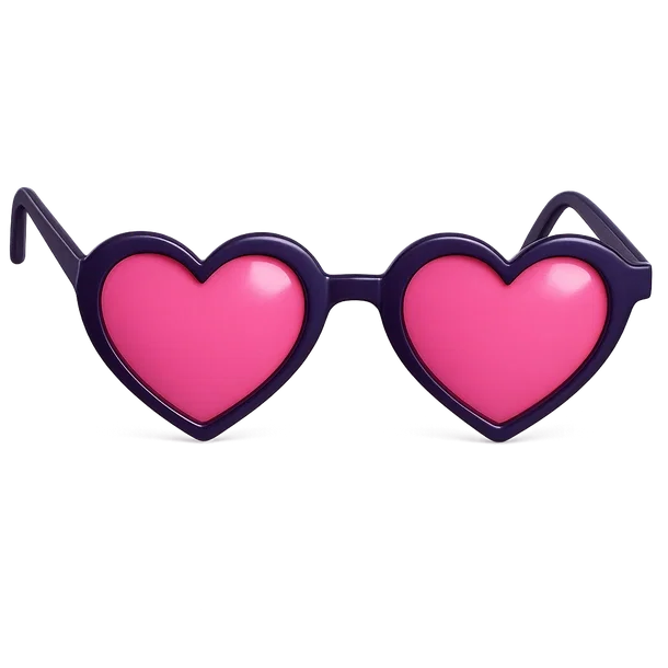 Pink Heart Glasses