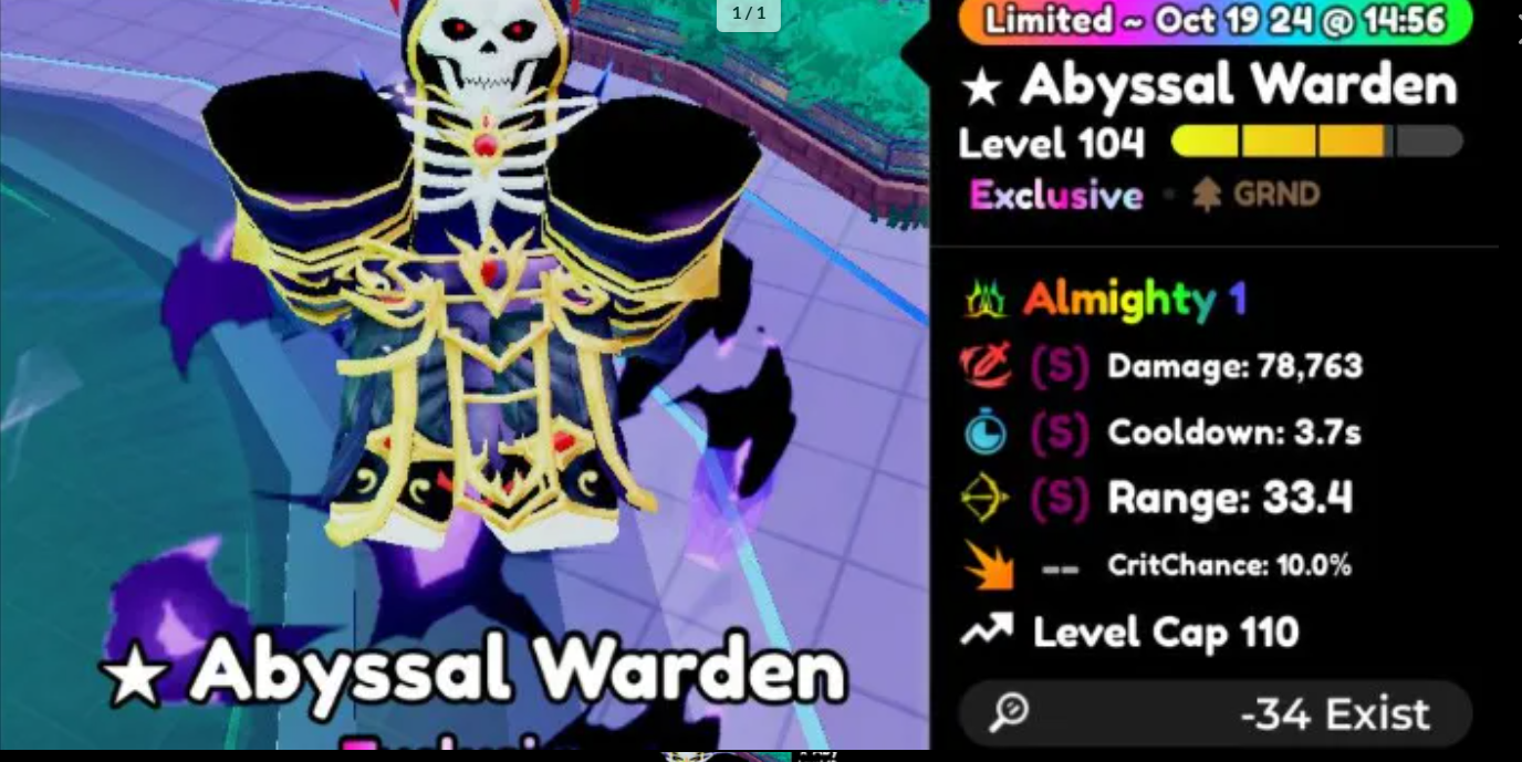⚫ Abyssal Warden ⚫ Almighty SSS EVO