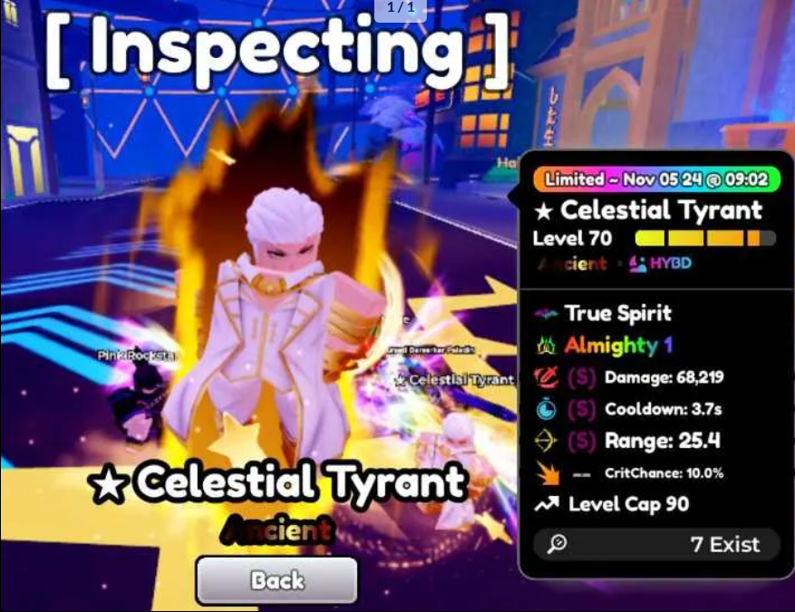 ✨Celestial Tyrant ✨ SSS EVO Almighty ✨