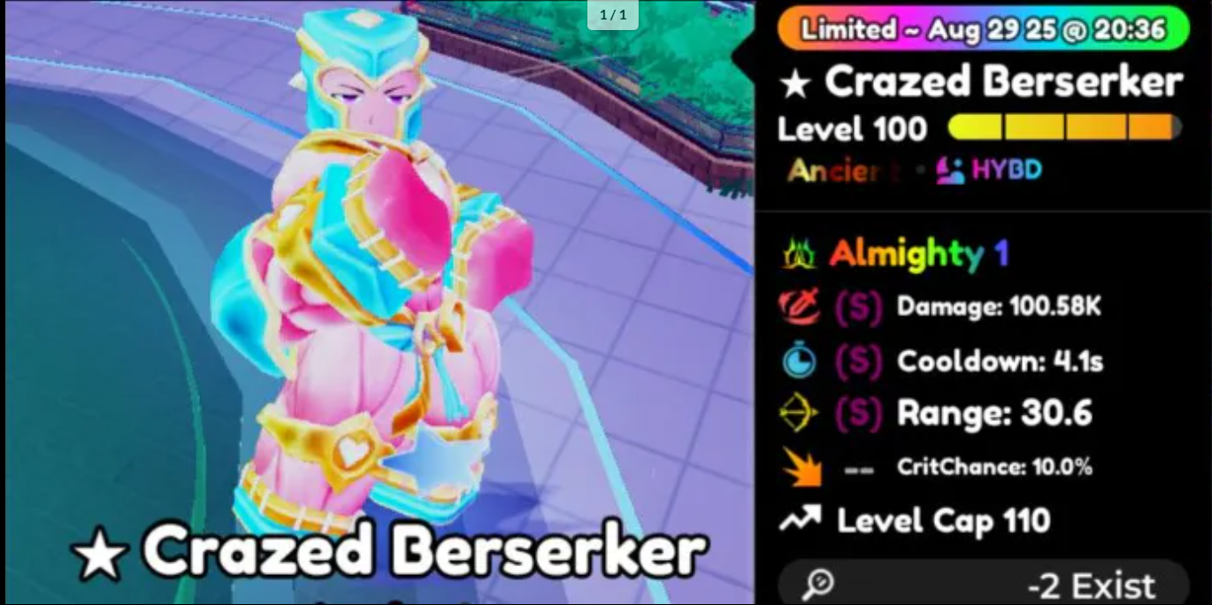 💎Crazed Berserker💎 SSS EVO ALMIGHTY💎