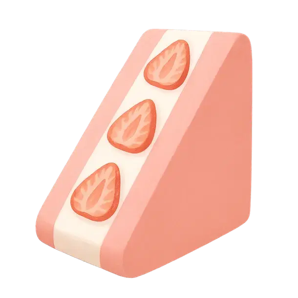Strawberry Sandwich Chew Toy