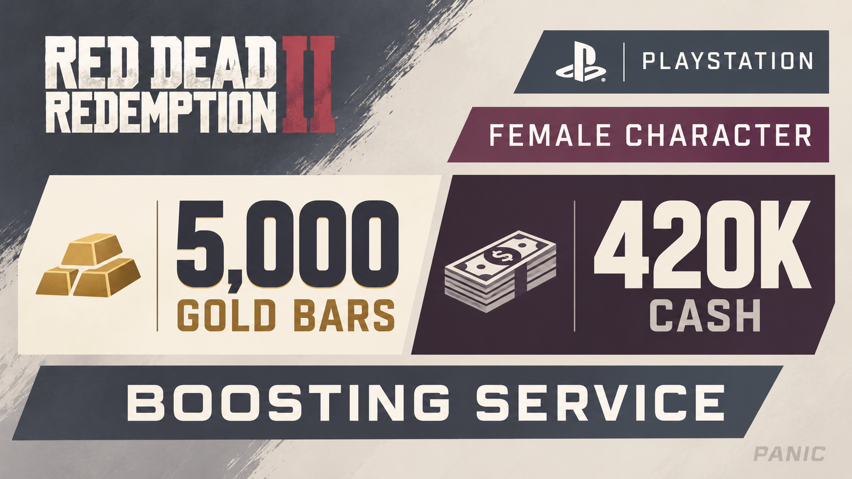 PS4 / PS5 🌸 Female Character 🪙 5,000 Gold Bars 💰 $420K+ Cash ⚡ Fast & Reliable Boosting
