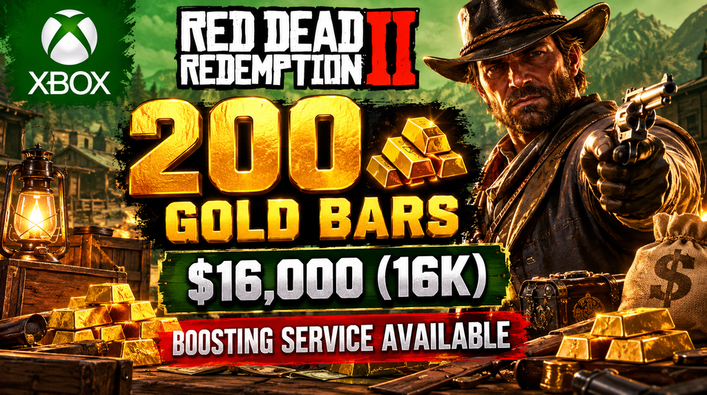 🎮🔥 RDR2 Online Xbox | 200 Gold Bars & $16K Cash | Professional Boosting Service 💰⚡