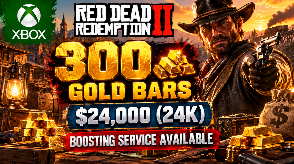 🌟💎 Red Dead Online Xbox | 300 Gold Bars + $24,000 Money Boost | Fast Service 🚀🎯