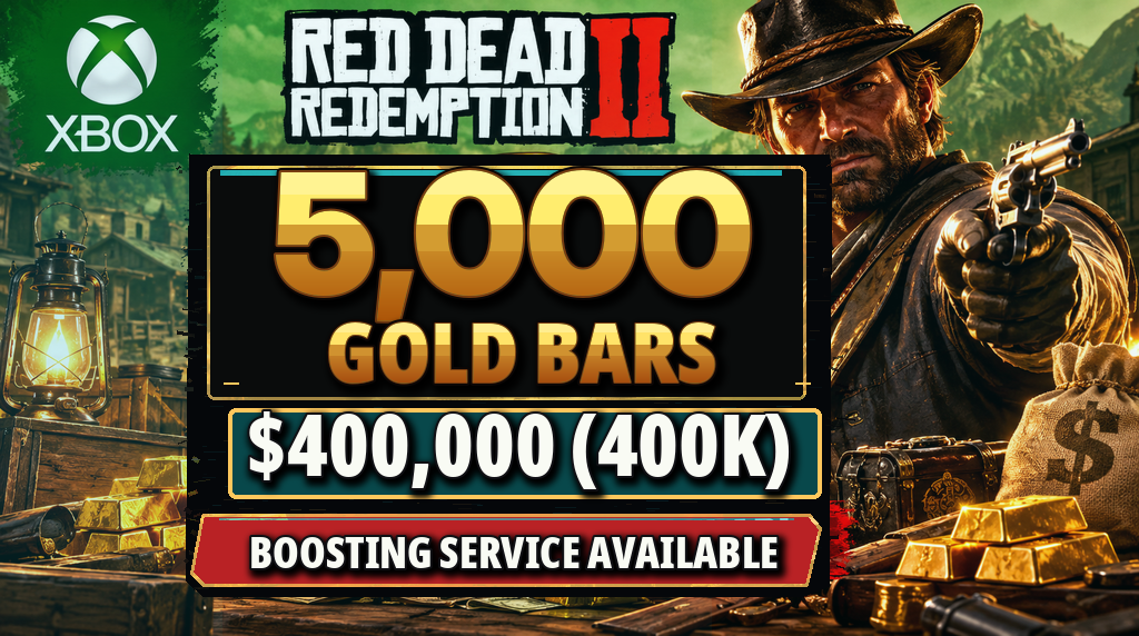 👑🔥 Red Dead Online Xbox | 5000 Gold Bars + $400K | Gold Boost Service 🪙💰