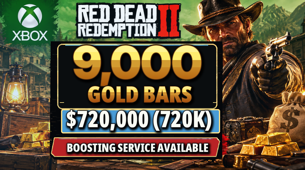 🏆💰 RDR2 Xbox High Value Package | 9000 Gold Bars + $720,000 Cash 👑🚀