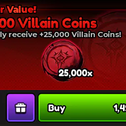 Anime Expeditions > 25,000 Villain Coins(1499R)