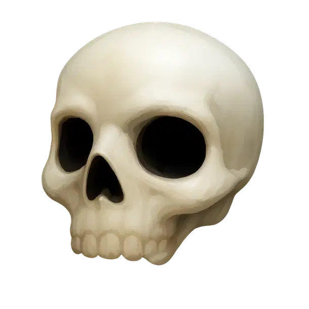 Halloween White Skull Hat