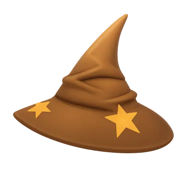 Eco Brown Earth-Wizard Hat