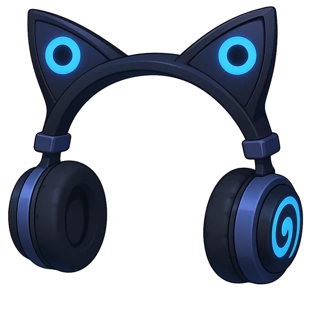 Blue Cat Ear Headphones