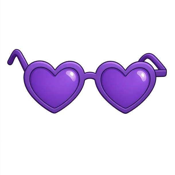 Purple Heart Glasses