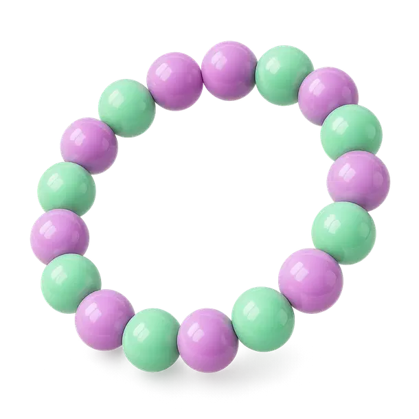 Purple & Green Beads