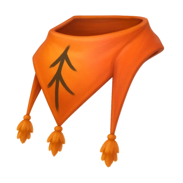 Eco Orange Maple Leaf Scarf