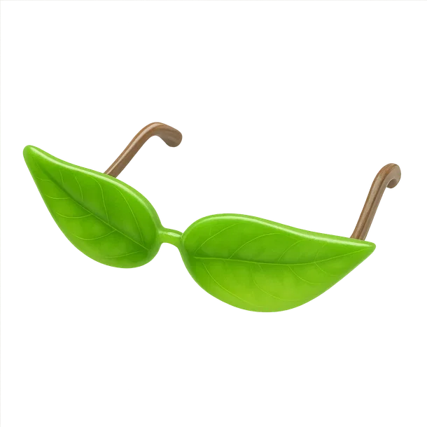 Eco Green Leaf Glasses