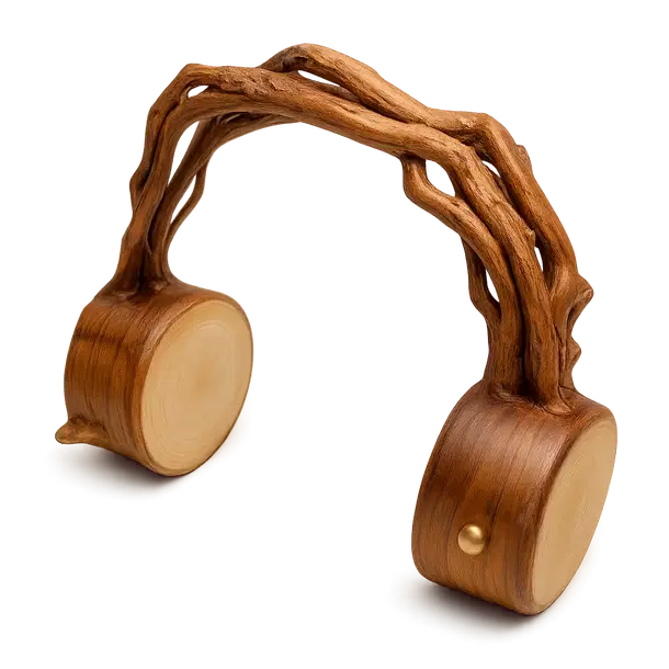 Eco Brown Branch Headphones