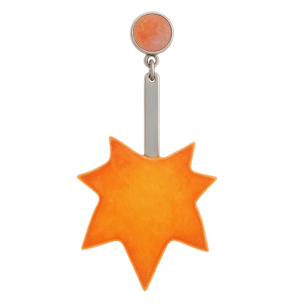 Eco Orange Maple Earrings