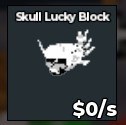 BS15737 Skull Lucky Block Yin Yang