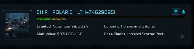 ✧･ﾟ:*✧ Star Citizen Polaris with LTI (Melt ) - RSI Ship Transfer ✧･ﾟ:*✧ Seriously. Just Buy. ✧･ﾟ:*✧