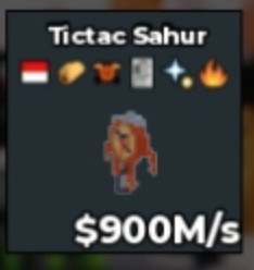 BS15845 Tictac Sahur 900M/s