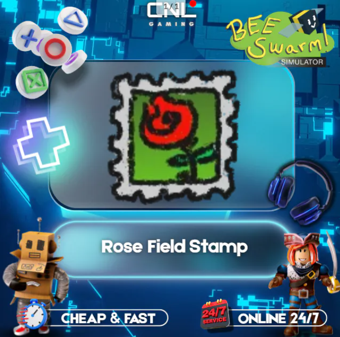 Bee Swarm Simulator | Rose Field Stamp