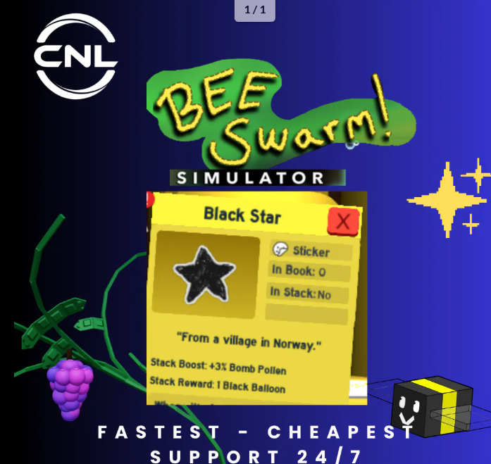 Bee Swarm Simulator | Black Star | RBL