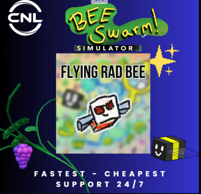 Bee Swarm Simulator | Flying Rad Bee Sticker | RBL