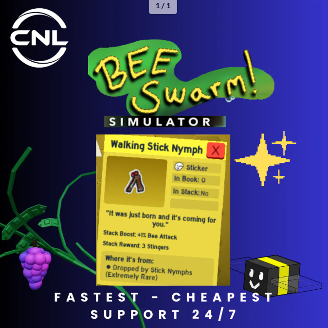 Bee Swarm Simulator | Walking Stick Nymph | RBL