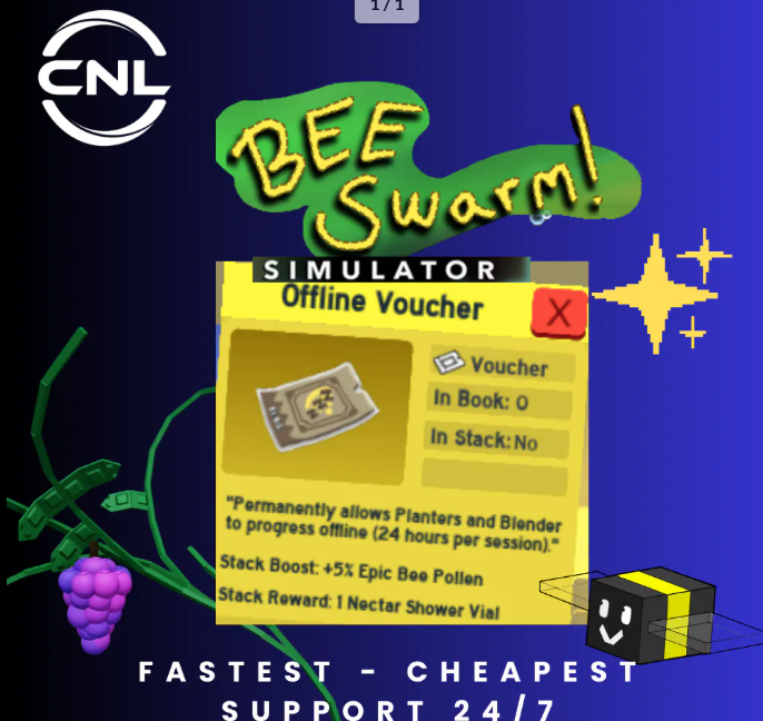 Bee Swarm Simulator > Offline Voucher > RBL