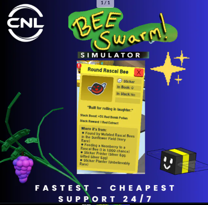 Bee Swarm Simulator | Peppermint Robo Cub Skin | RBL