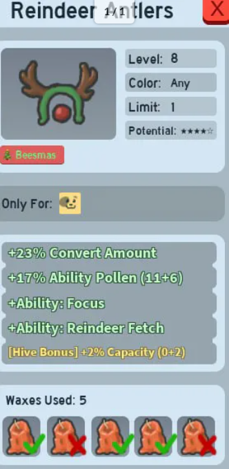 Reindeer Antlers / 2% Cap