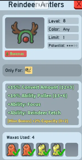 Reindeer Antlers / 2% Cap