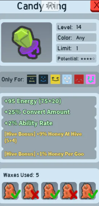 💎Candy Ring | 9% Honey at Hive | 9% HaH💎