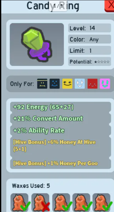 Candy Ring | 6% Honey at Hive | 6% HaH