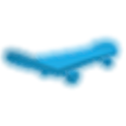 Neon Blue Skateboard