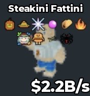 BS15931 Steakini Fattini WITH JACKOLANTERN PET AND BURGER TRAIT 2.2B/s