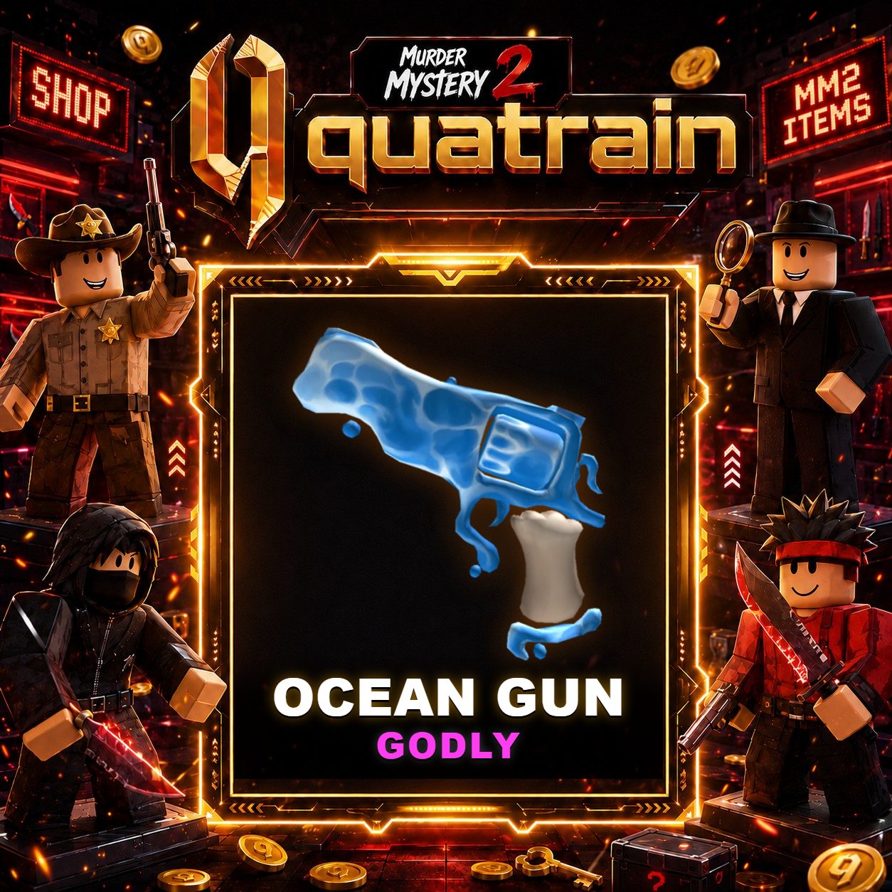 🔪🩸 Ocean Gun 🩸🔪 Godly | Murder Mystery 2 👥