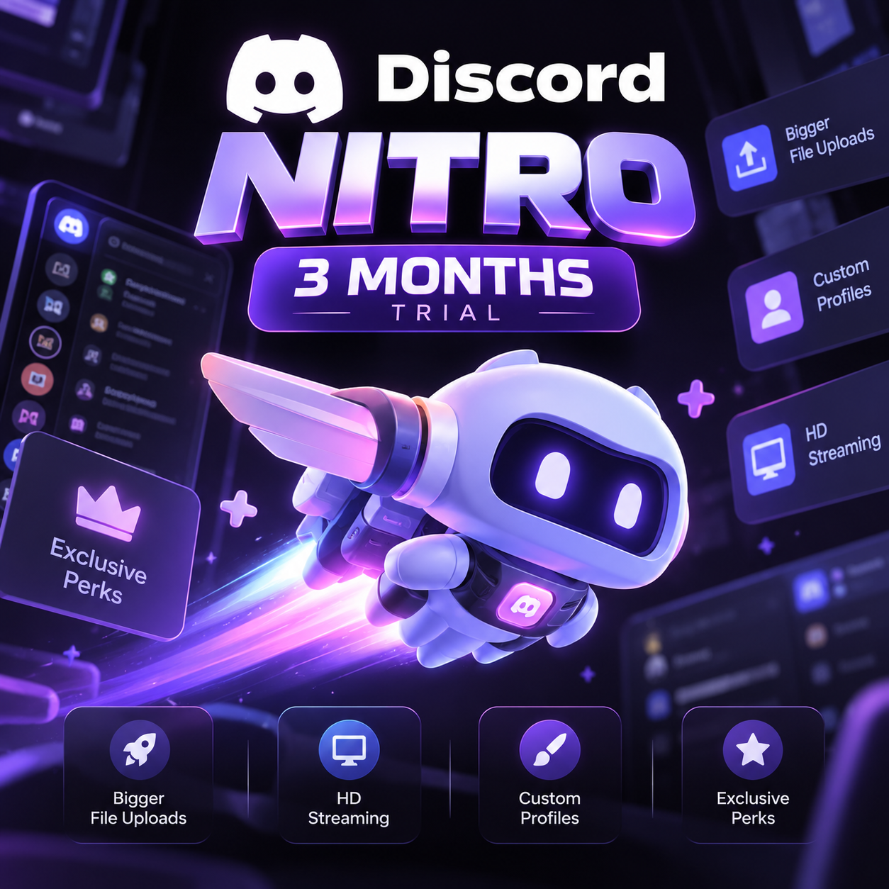 Discord Nitro Trial – 3 Months | Premium Subscription