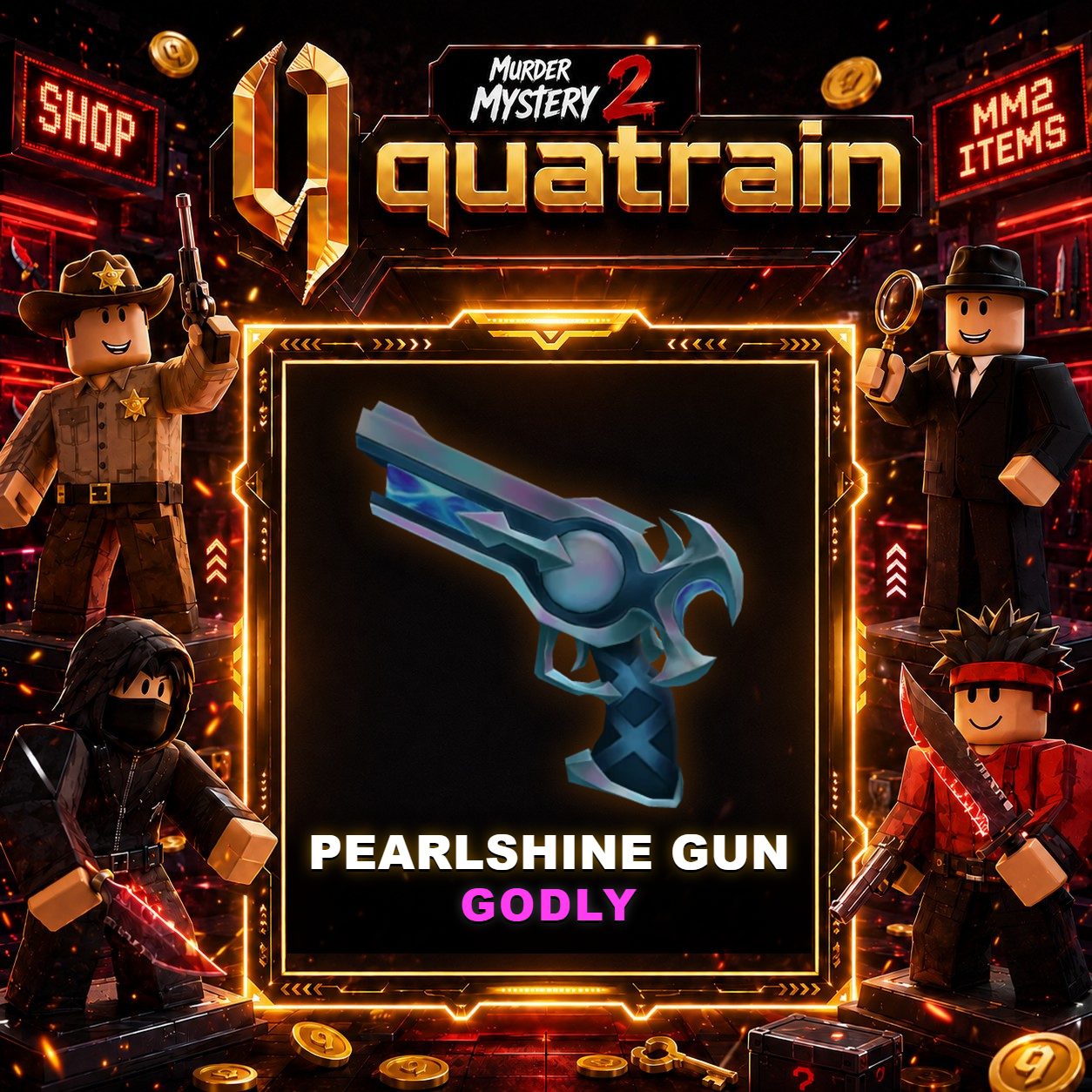 🔪🩸 Pearlshine Gun 🩸🔪 Godly | Murder Mystery 2 👥
