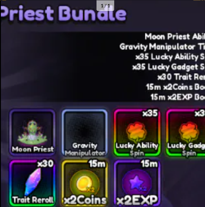 599R 🟢🟢🟢 Priest Bundle