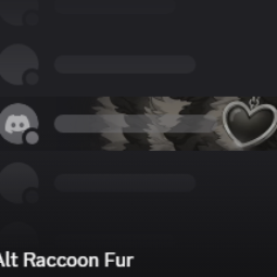 ⭐Alt Raccoon Fur Nameplate⭐$4.99
