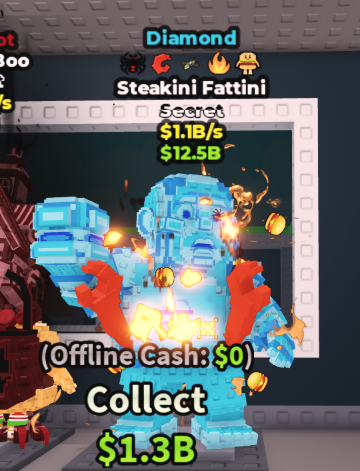 DIAMOND STEAKINI FATTINI 1.1B/S (BURGER, SPIDER, CLAW, EXPLOSIVE, FIRE) #C2XR9K
