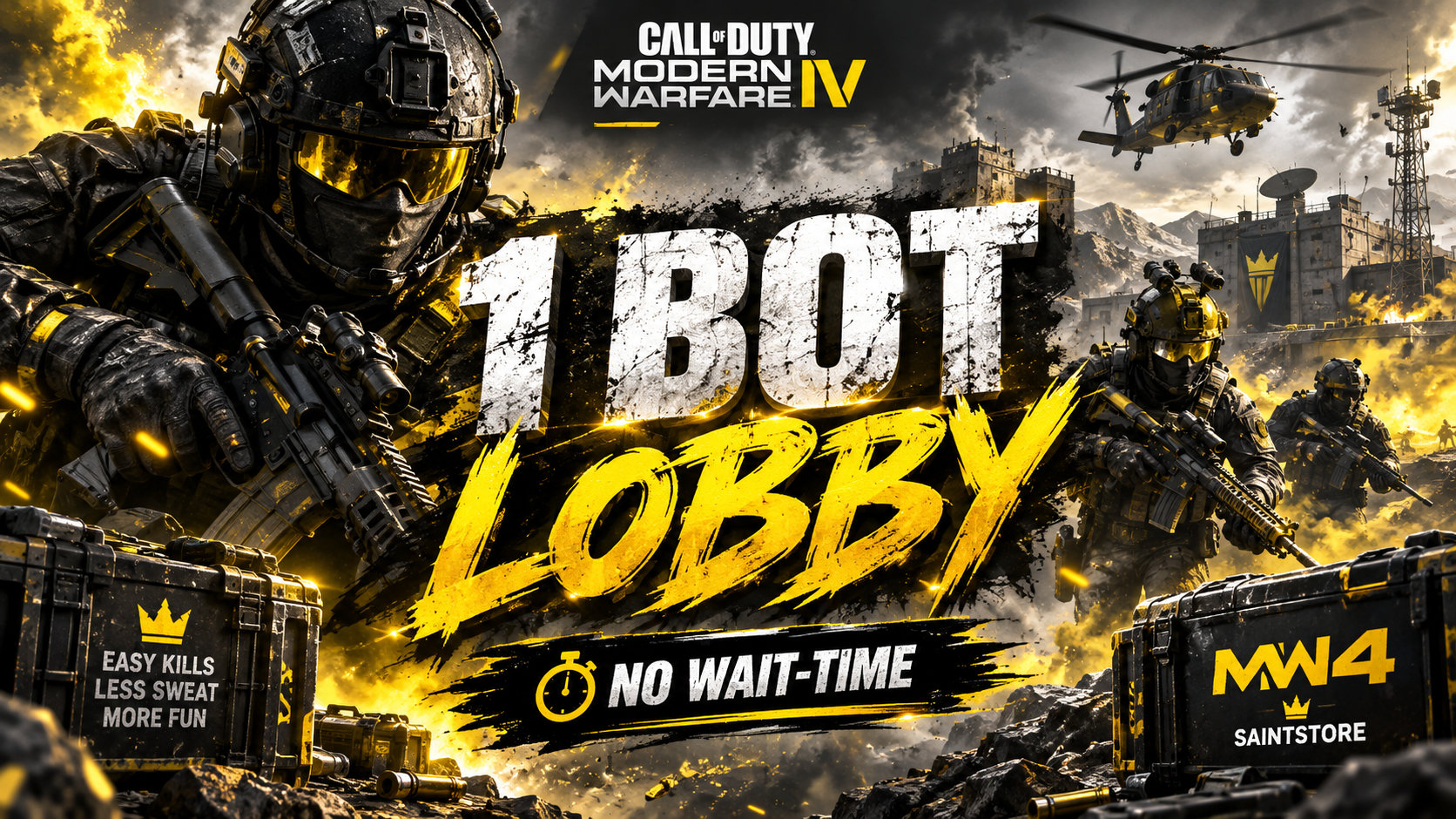 MW4 Bot Lobby 🔥 1x [ HIGH PRIORITY ] 🚀 MW4 ✔ Unlock Mastery Camos Challenges 🚀 Max Weapons ⚡ Fast Deliver