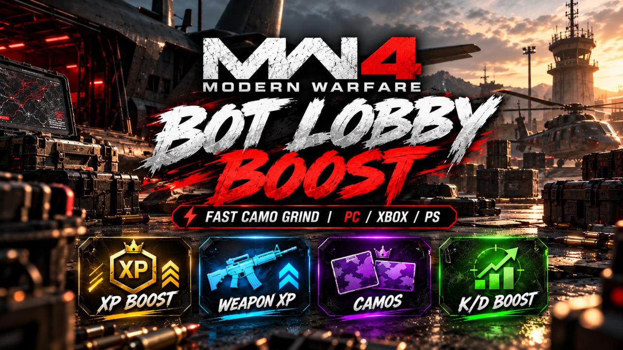 MW4 Bot Lobby x5 | Self-Play Camo & Weapon XP Boost | PC, Xbox, PlayStation