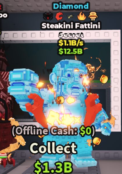 DIAMOND STEAKINI FATTINI 1.1B/S (BURGER, SPIDER, CLAW, EXPLOSIVE, FIRE) #C2XR9K