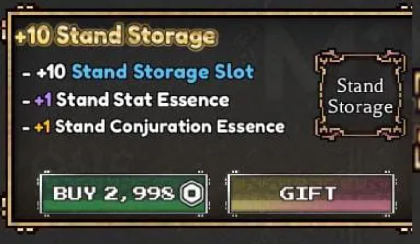 +10 Stand Storage Slot - Bizarre Lineage [2.998r] |Fast Delivery | Cheap