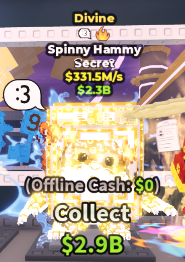 DIVINE SPINNY HAMMY 331.5M/S (;3, FIRE) #X3QM4K
