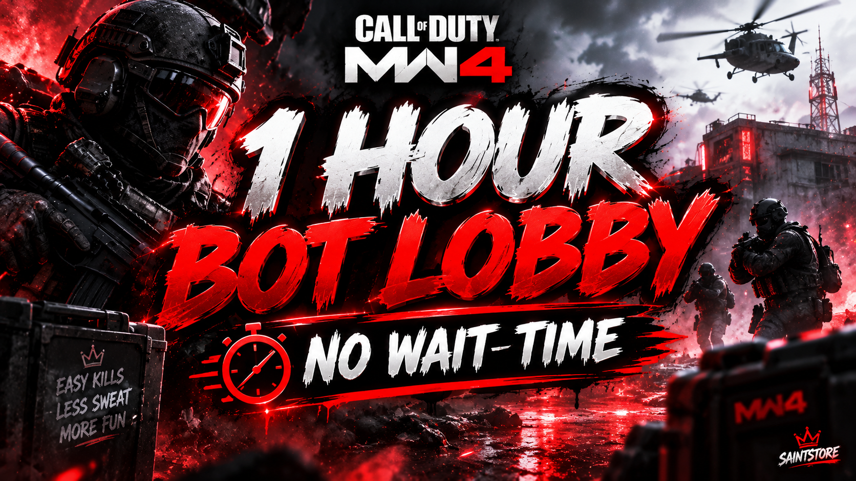 MW4 Bot Lobby 🧨 1 Hour 🎉 Instant Queue + No Wait Time 🎊 Grind Camos And XP 🎩 Accessible On All Platforms